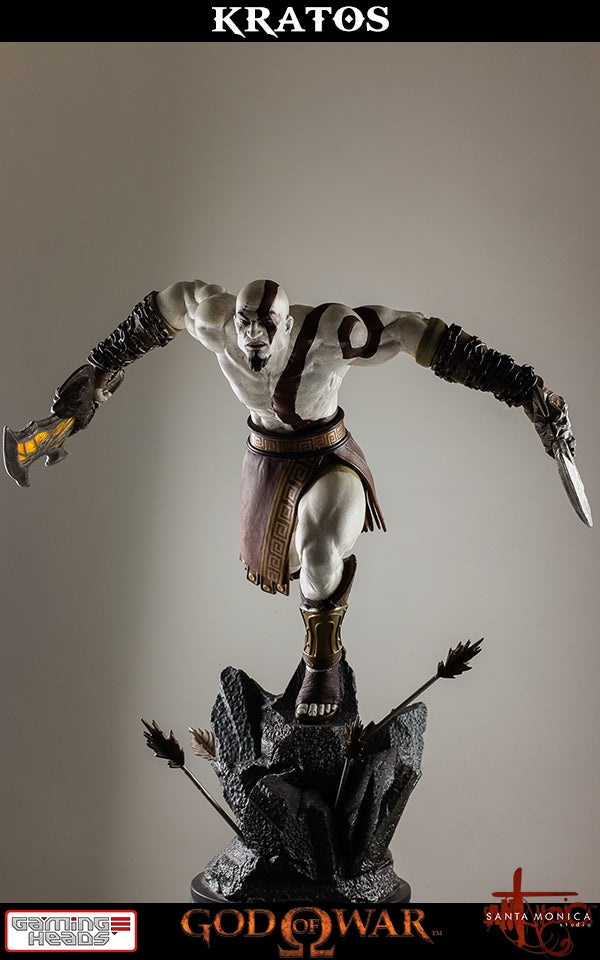 Gaming Heads - God of War - Lunging Kratos Statue