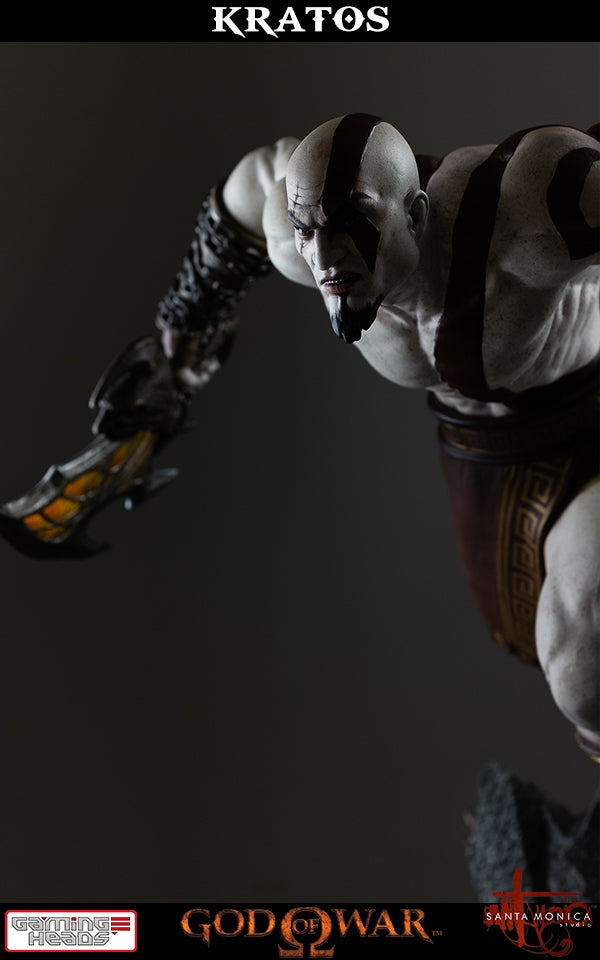 Gaming Heads - God of War - Lunging Kratos Statue