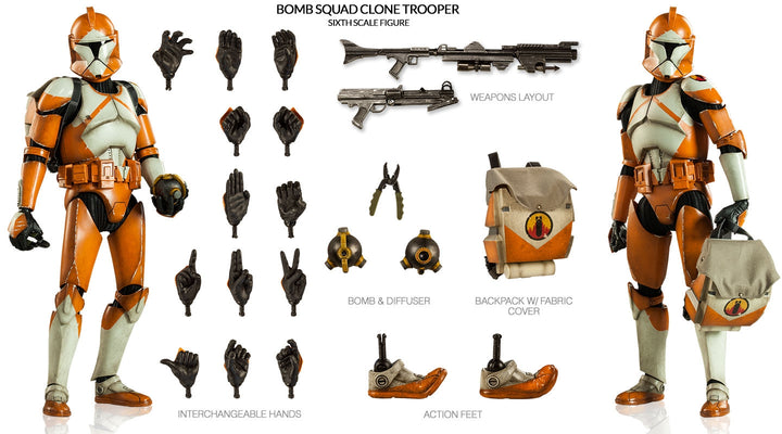 Sideshow - Sixth Scale Figure - Bomb Squad Clone Trooper - Ordnance Specialist