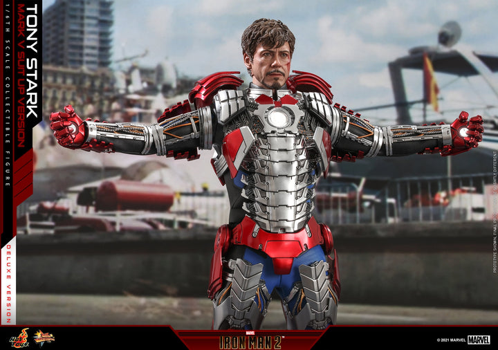 [Pre-Order]  Hot Toys - MMS599 - Iron Man 2 - 1/6th scale Tony Stark (Mark V Suit up Version) Collectible Figure