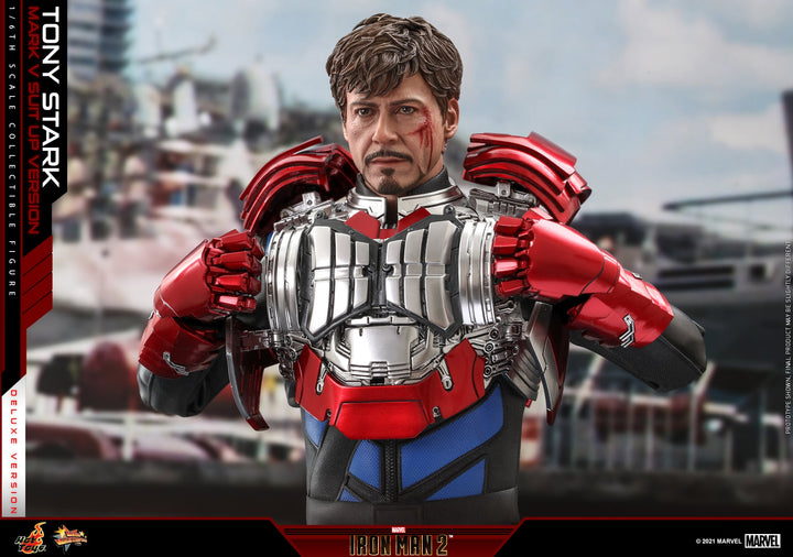 [Pre-Order]  Hot Toys - MMS599 - Iron Man 2 - 1/6th scale Tony Stark (Mark V Suit up Version) Collectible Figure