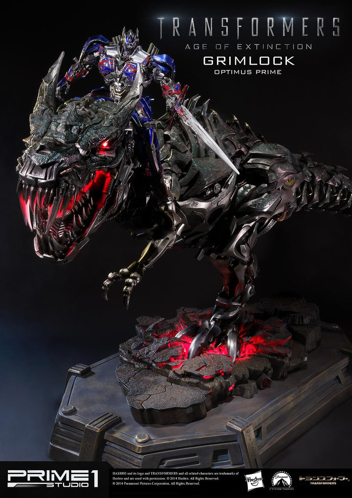 Prime 1 Studio - MMTFM-05  Grimlock and Optimus Prime Statue (Transformers: Age of Extinction)