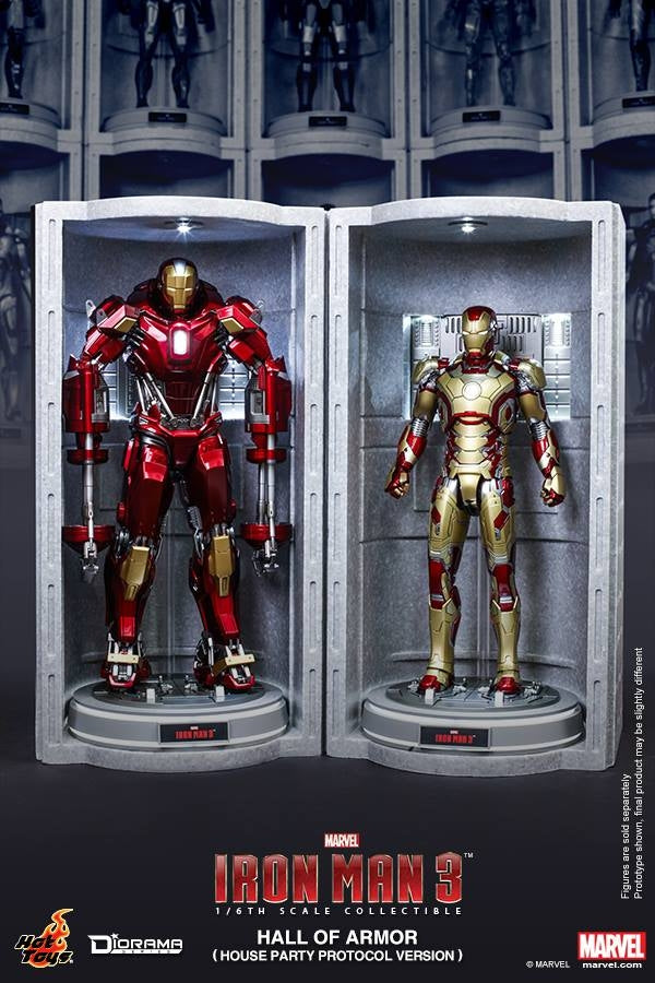 Hot Toys - Iron Man 3 - Hall of Armor (House Party Protocol Ver.) Collectible