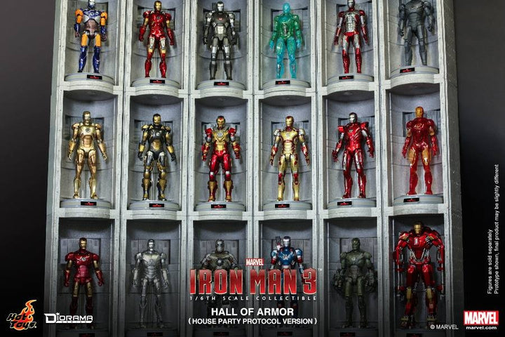 Hot Toys - Iron Man 3 - Hall of Armor (House Party Protocol Ver.) Collectible