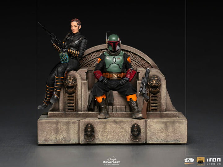 [Pre-Order] Iron Studios - Boba Fett on Throne Deluxe Art Scale 1/10 - The Mandalorian