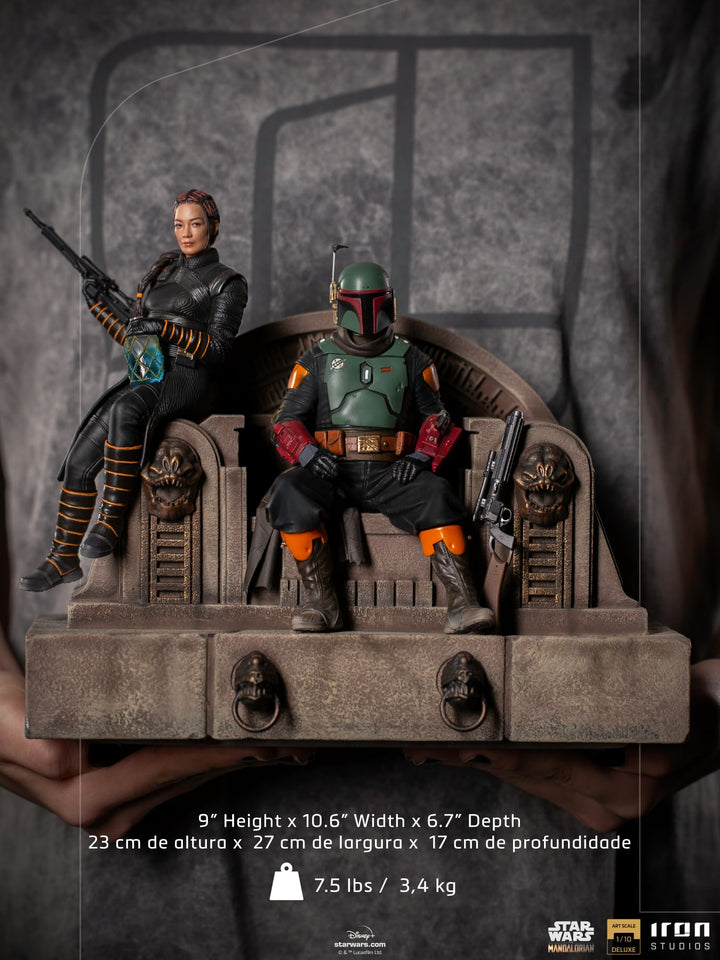 [Pre-Order] Iron Studios - Boba Fett on Throne Deluxe Art Scale 1/10 - The Mandalorian