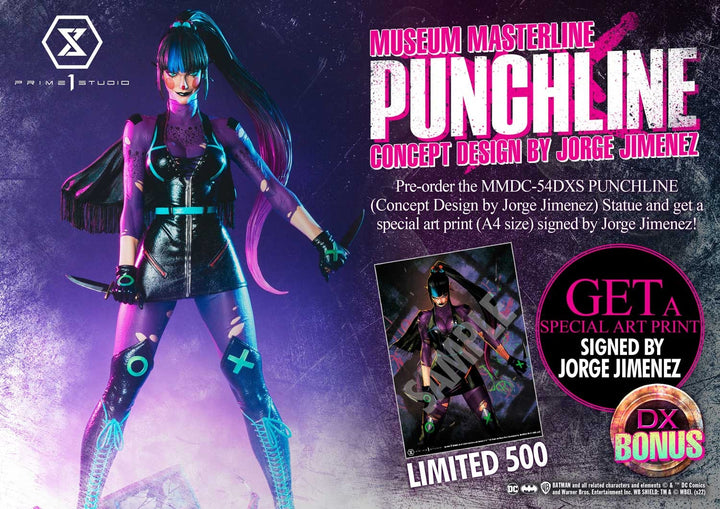 [Pre-Order] PRIME1 STUDIO - MMDC-54DXS: PUNCHLINE DELUXE BONUS VERSION CONCETP DESIGN BY JORGE JIMENEZ (DC COMICS)