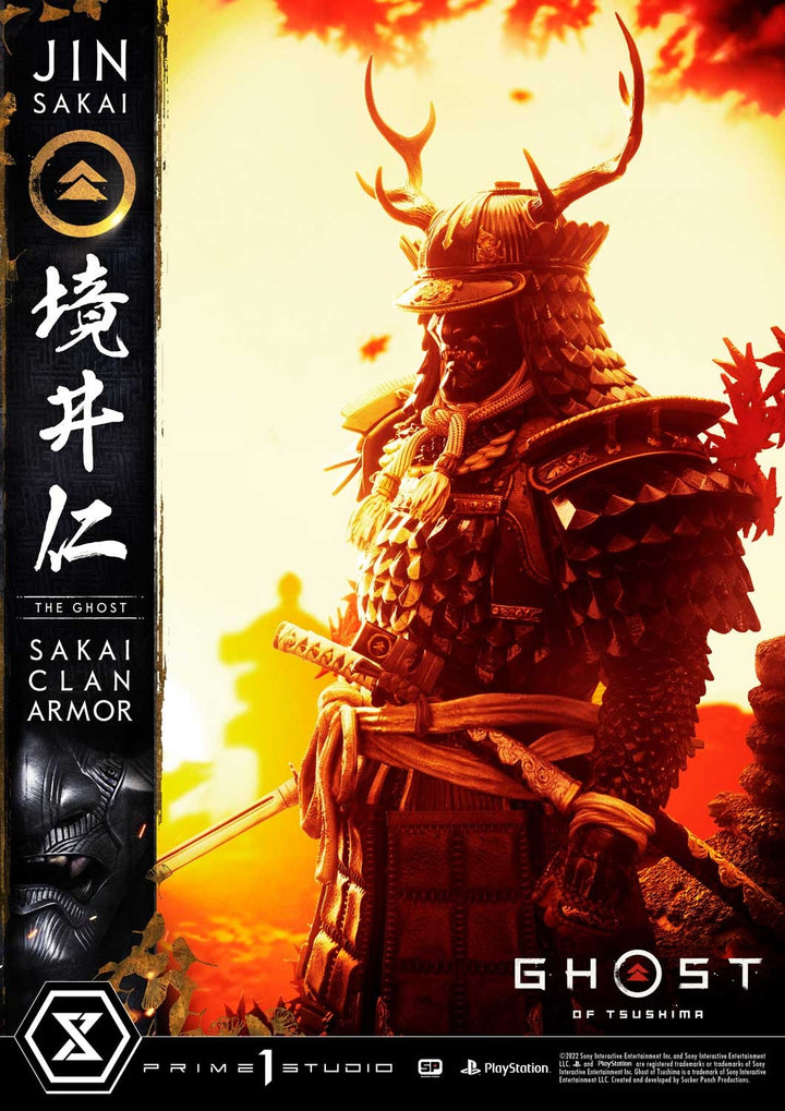 [Pre-Order] PRIME1 STUDIO - UPMGHOT-02DX: JIN SAKAI, THE GHOST - SAKAI CLAN ARMOR DELUXE VERSION (GHOST OF TSUSHIMA)