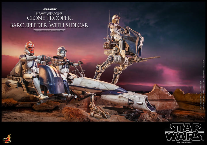 [Pre-Order] Hot Toys - TMS077 - SW: The Clone Wars - 1/6th scale Heavy Weapons Clone Trooper and BARC Speeder with Sidecar Set