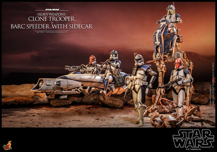 [Pre-Order] Hot Toys - TMS077 - SW: The Clone Wars - 1/6th scale Heavy Weapons Clone Trooper and BARC Speeder with Sidecar Set