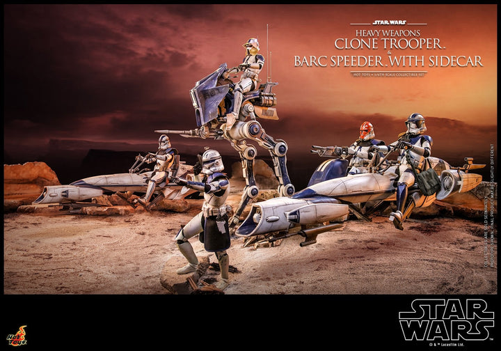 [Pre-Order] Hot Toys - TMS077 - SW: The Clone Wars - 1/6th scale Heavy Weapons Clone Trooper and BARC Speeder with Sidecar Set