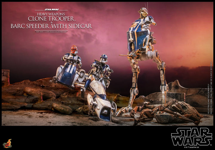 [Pre-Order] Hot Toys - TMS077 - SW: The Clone Wars - 1/6th scale Heavy Weapons Clone Trooper and BARC Speeder with Sidecar Set