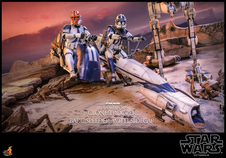 [Pre-Order] Hot Toys - TMS077 - SW: The Clone Wars - 1/6th scale Heavy Weapons Clone Trooper and BARC Speeder with Sidecar Set