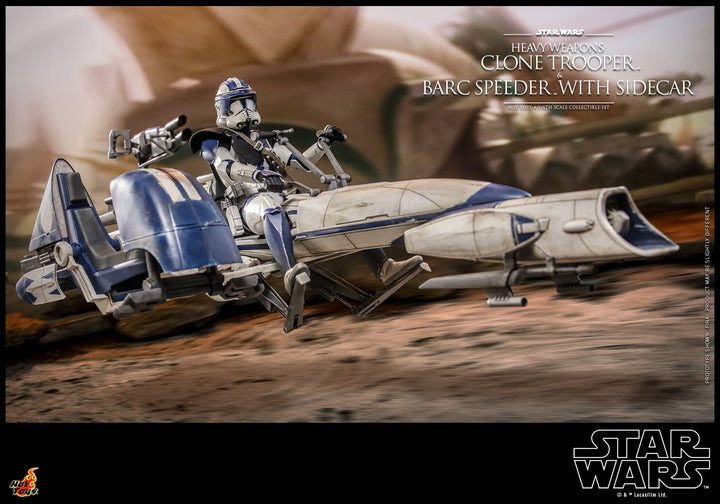 [Pre-Order] Hot Toys - TMS077 - SW: The Clone Wars - 1/6th scale Heavy Weapons Clone Trooper and BARC Speeder with Sidecar Set