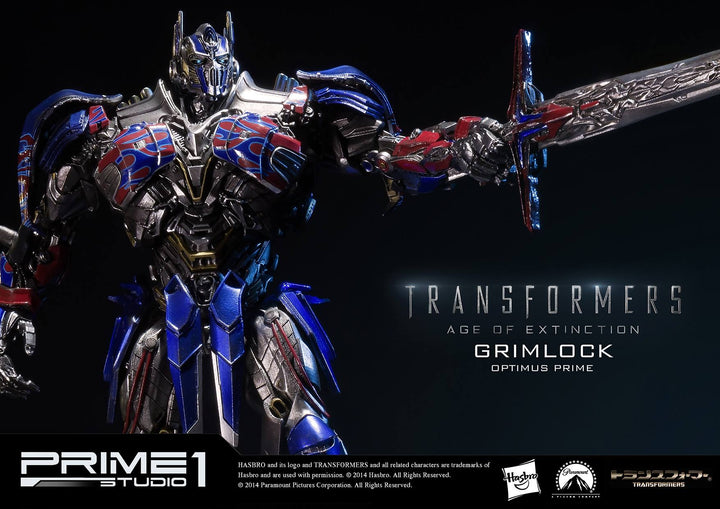 Prime 1 Studio - MMTFM-05  Grimlock and Optimus Prime Statue (Transformers: Age of Extinction)