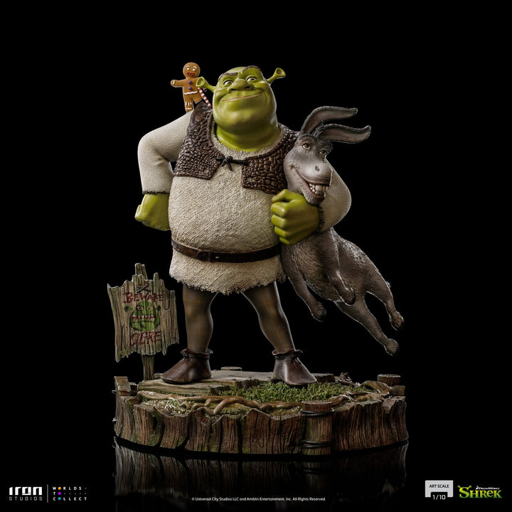 [Pre-Order] Iron Studios - Shrek, Donkey and The Gingerbread Man Deluxe - Shrek - Art Scale 1/10