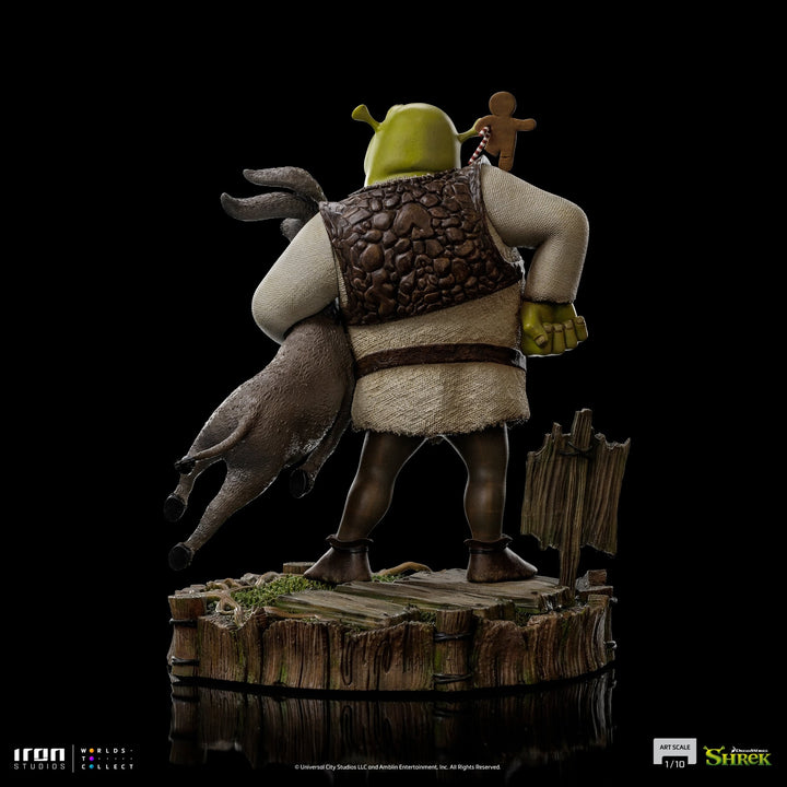 [Pre-Order] Iron Studios - Shrek, Donkey and The Gingerbread Man Deluxe - Shrek - Art Scale 1/10