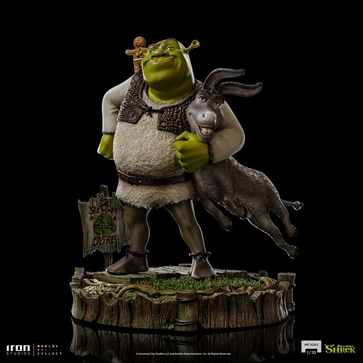 [Pre-Order] Iron Studios - Shrek, Donkey and The Gingerbread Man Deluxe - Shrek - Art Scale 1/10