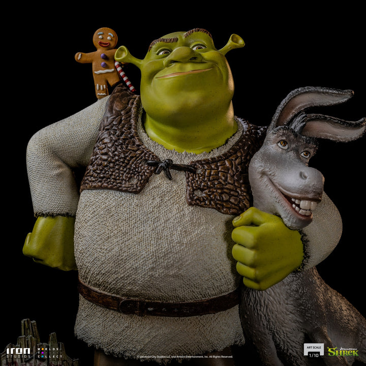 [Pre-Order] Iron Studios - Shrek, Donkey and The Gingerbread Man Deluxe - Shrek - Art Scale 1/10