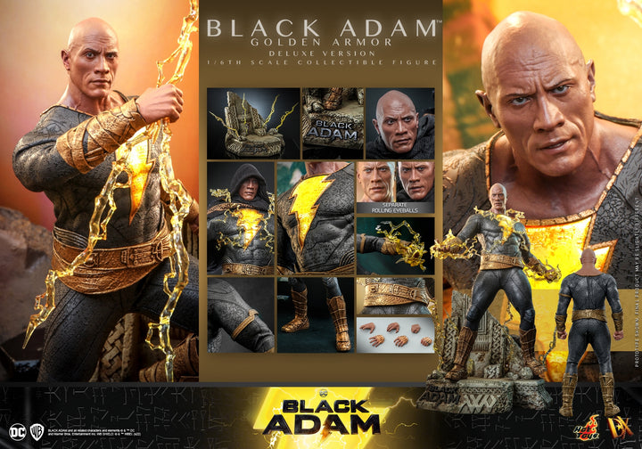 Hot Toys - DX31 - Black Adam - 1/6th scale Black Adam (Golden Armor) Collectible Figure (Deluxe Version)