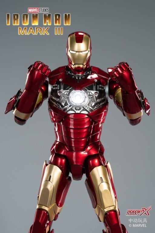 ZhongDong Toys - IRON MAN Mark VII Action Figures Bundle set (with hall of armor blue light version and holograph panel) 