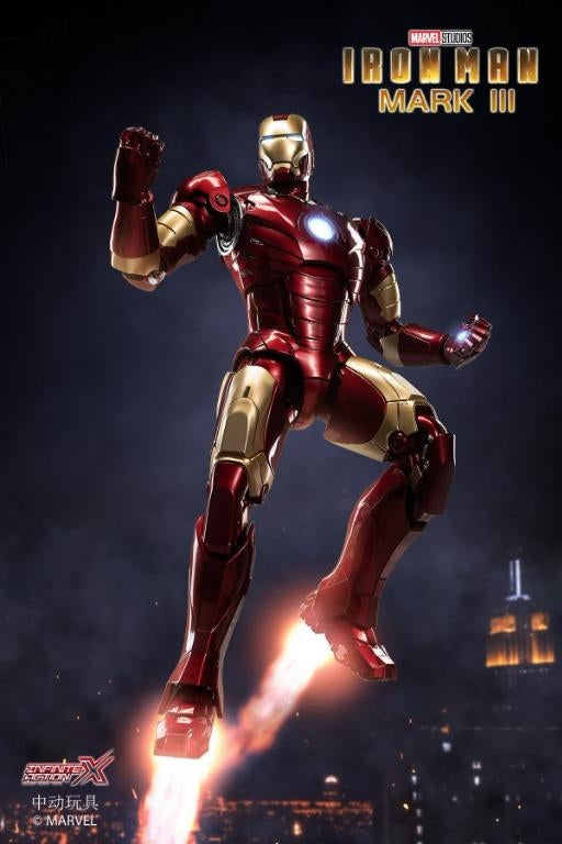 ZhongDong Toys - IRON MAN Mark VII Action Figures Bundle set (with hall of armor blue light version and holograph panel) 