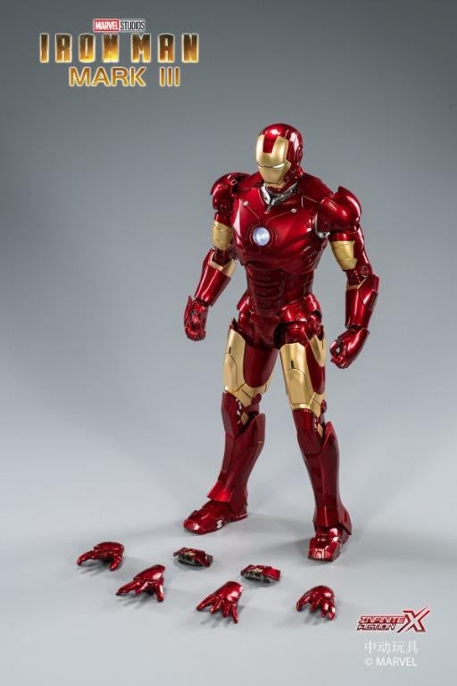 ZhongDong Toys - IRON MAN Mark VII Action Figures Bundle set (with hall of armor blue light version and holograph panel) 