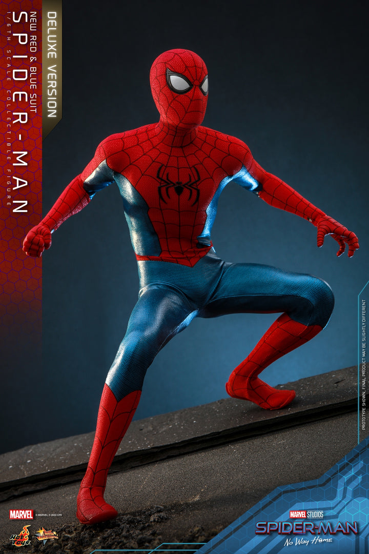 [Pre-Order] Hot Toys - MMS680 - Spider-Man: No Way Home - 1/6th scale Spider-Man (New Red and Blue Suit) (Deluxe Version)