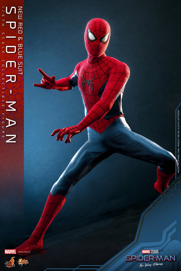 [Pre-Order] Hot Toys - MMS679 - Spider-Man: No Way Home - 1/6th scale Spider-Man (New Red and Blue Suit) Collectible Figure