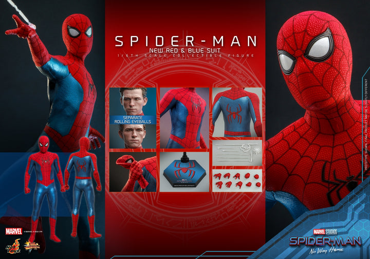 [Pre-Order] Hot Toys - MMS679 - Spider-Man: No Way Home - 1/6th scale Spider-Man (New Red and Blue Suit) Collectible Figure