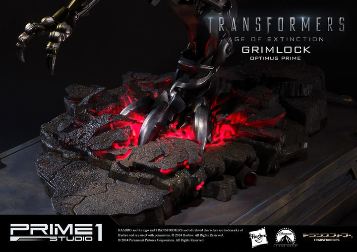 Prime 1 Studio - MMTFM-05  Grimlock and Optimus Prime Statue (Transformers: Age of Extinction)