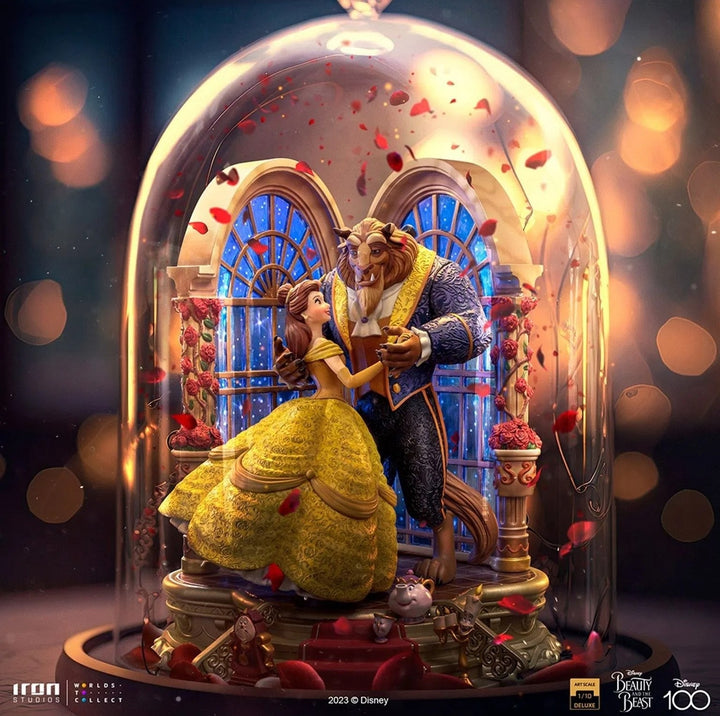 [Pre-Order] Iron Studios - Statue Beauty and the Beast Deluxe - Disney 100th - Beauty and Beast - Art Scale 1/10