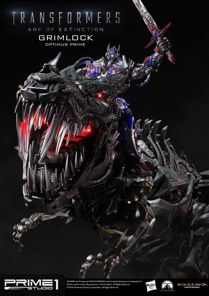 Prime 1 Studio - MMTFM-05  Grimlock and Optimus Prime Statue (Transformers: Age of Extinction)