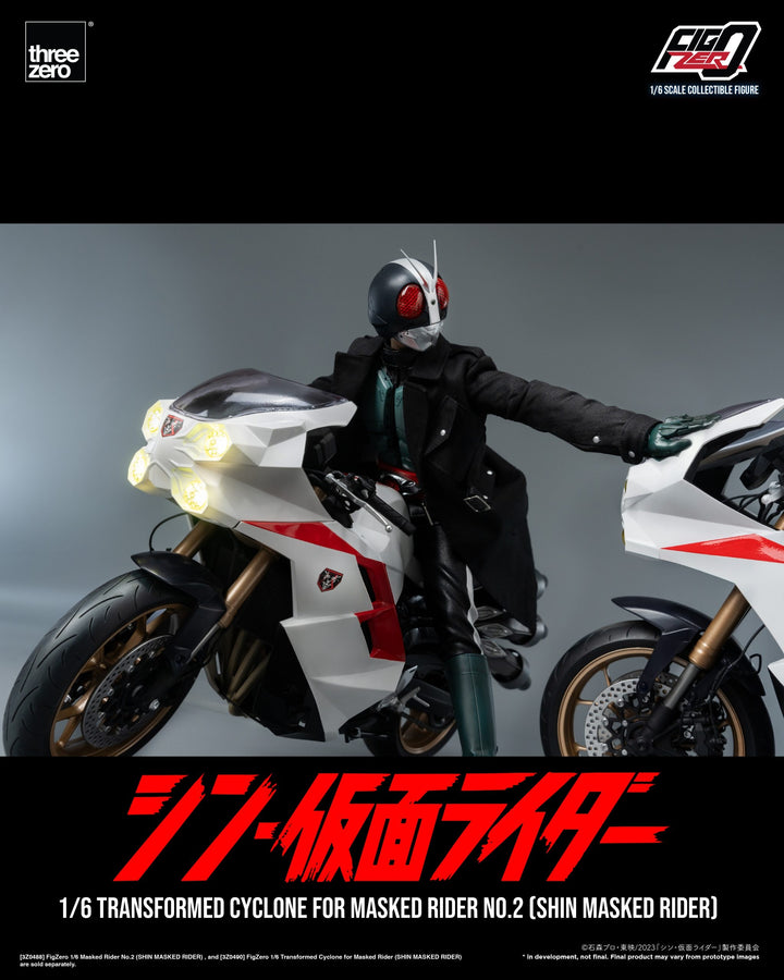 [Pre Order] Threezero - SHIN MASKED RIDER - FigZero 1/6 Transformed Cyclone for Masked Rider