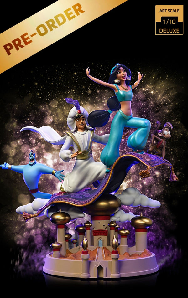 [Pre-Order] Iron Studios - Statue Aladdin and Jasmine - 100 Years Ver - Disney 100TH - Aladdin - Art Scale 1/10