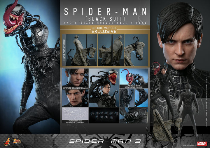 [Pre-Order] Hot Toys - MMS728 - Spider-Man 3 - 1/6th scale Spider-Man (Black Suit) Collectible Figure (Deluxe Version)