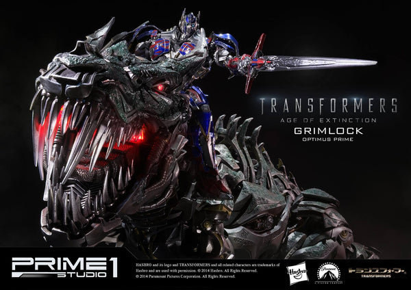 Prime 1 Studio - MMTFM-05  Grimlock and Optimus Prime Statue (Transformers: Age of Extinction)