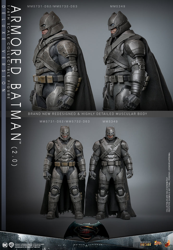 [Pre-Order] Hot Toys - MMS743D63 -BVS: Dawn of Justice -  1/6th scale Armored Batman (2.0) Collectible Figure (Deluxe Version)