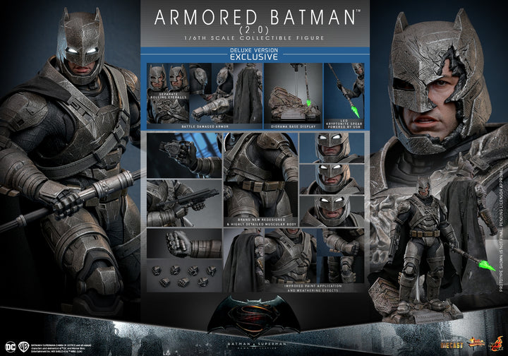 [Pre-Order] Hot Toys - MMS743D63 -BVS: Dawn of Justice -  1/6th scale Armored Batman (2.0) Collectible Figure (Deluxe Version)