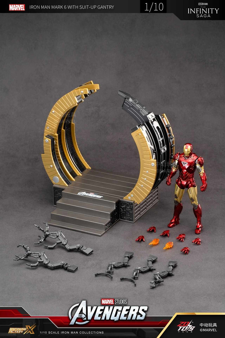 ZhongDong Toys - Infinity Saga - Iron Man Mark 6 with Suit-up Gantry Action Figure