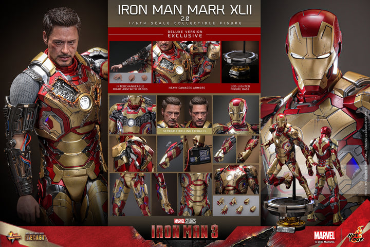 [Pre-Order] Hot Toys - MMS758D65 - Iron Man 3 - 1/6th scale Iron Man Mark XLII (2.0) Collectible Figure