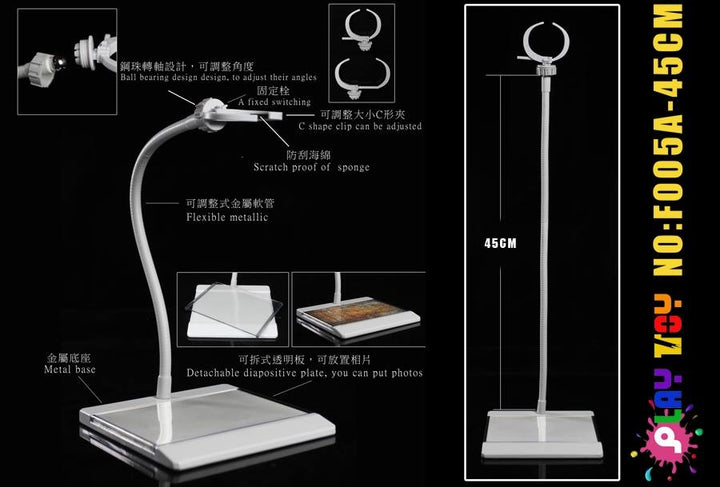 PLAY TOY 1/6 F005 ACTION FIGURE STAND -  Black 35cm