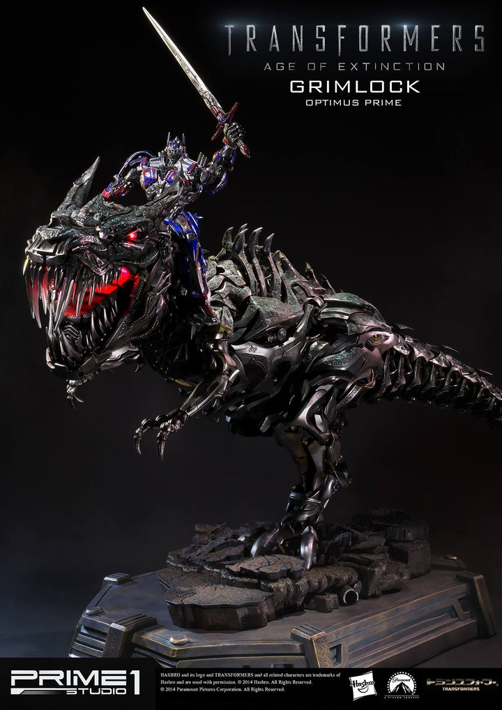 Prime 1 Studio - MMTFM-05  Grimlock and Optimus Prime Statue (Transformers: Age of Extinction)