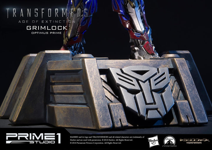 Prime 1 Studio - MMTFM-05  Grimlock and Optimus Prime Statue (Transformers: Age of Extinction)