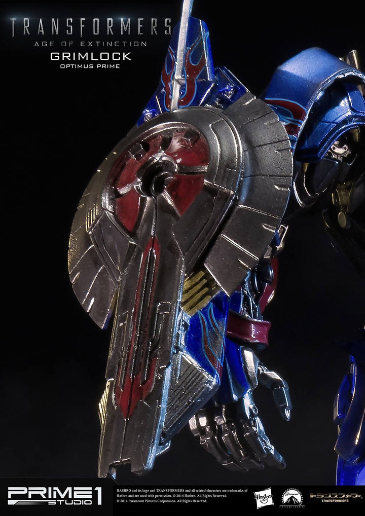 Prime 1 Studio - MMTFM-05  Grimlock and Optimus Prime Statue (Transformers: Age of Extinction)