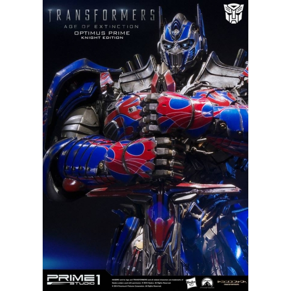 Estátua Optimus Prime (Knight Edition): Transformers A Era da